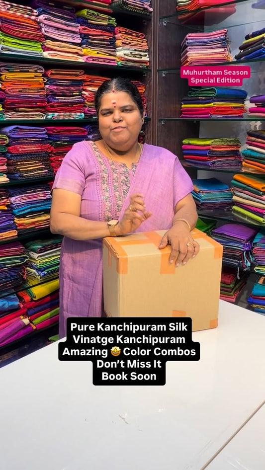 Pure Korvai Kanchipuram | Vintage Style | Flat 5% less | Book Soon
...