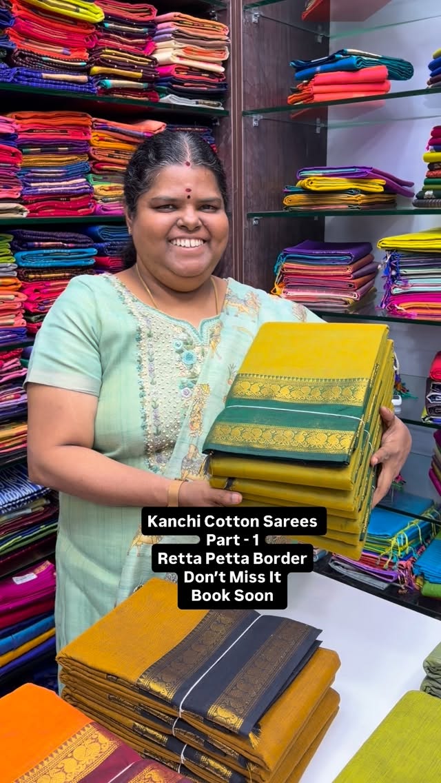 Kanchi Cotton Sarees - Part 1 - 80 counts - good quality with runni...