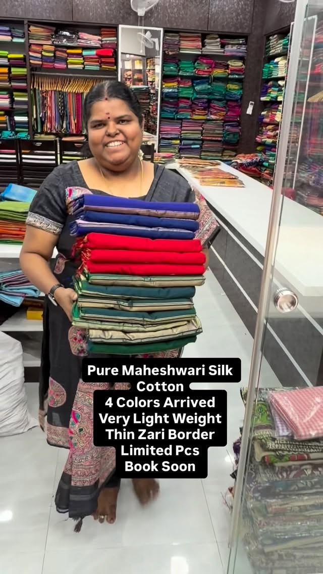 Pure Maheshwari Silk Cotton Saree | Light Weight | Flat 5% less now...