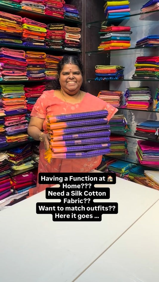 Matching Outfits - Pure Silk Cotton - Here it goes 

Mayil & Chakka...