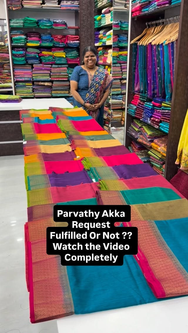 Parvathy Akka Request Fulfilled or Not??
Bamboo Silk Saree | Valent...