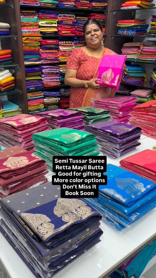 Semi Tussar - Good for gifting - Book Soon - Flat 5% less

Vallisva...