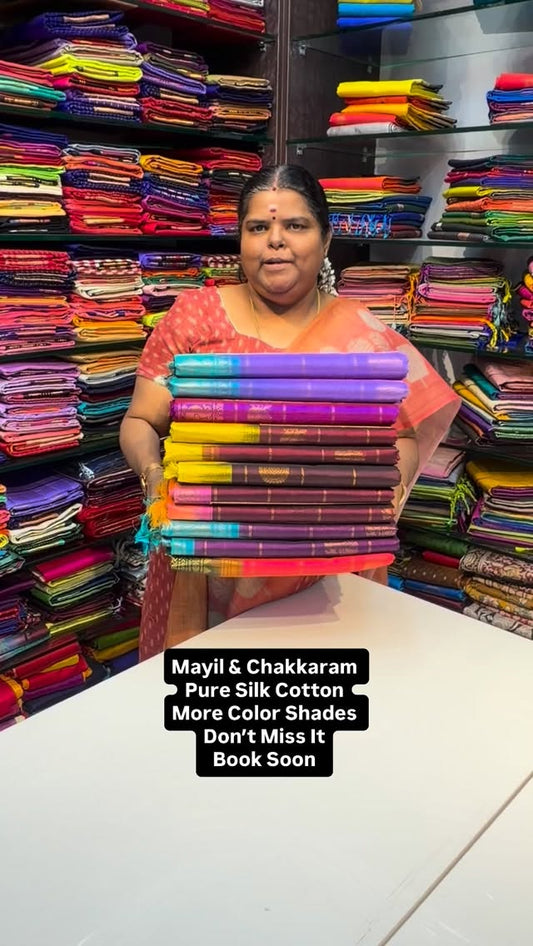 Mayil & Chakkaram | Pure Silk Cotton | Book soon 

vallisvaseha.com...