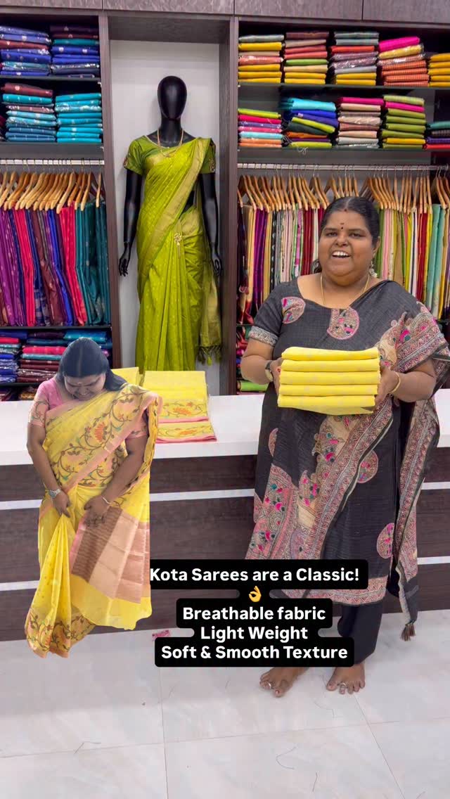 Kota Sarees are a Classic! - Breathable fabric | Light Weight | Sof...
