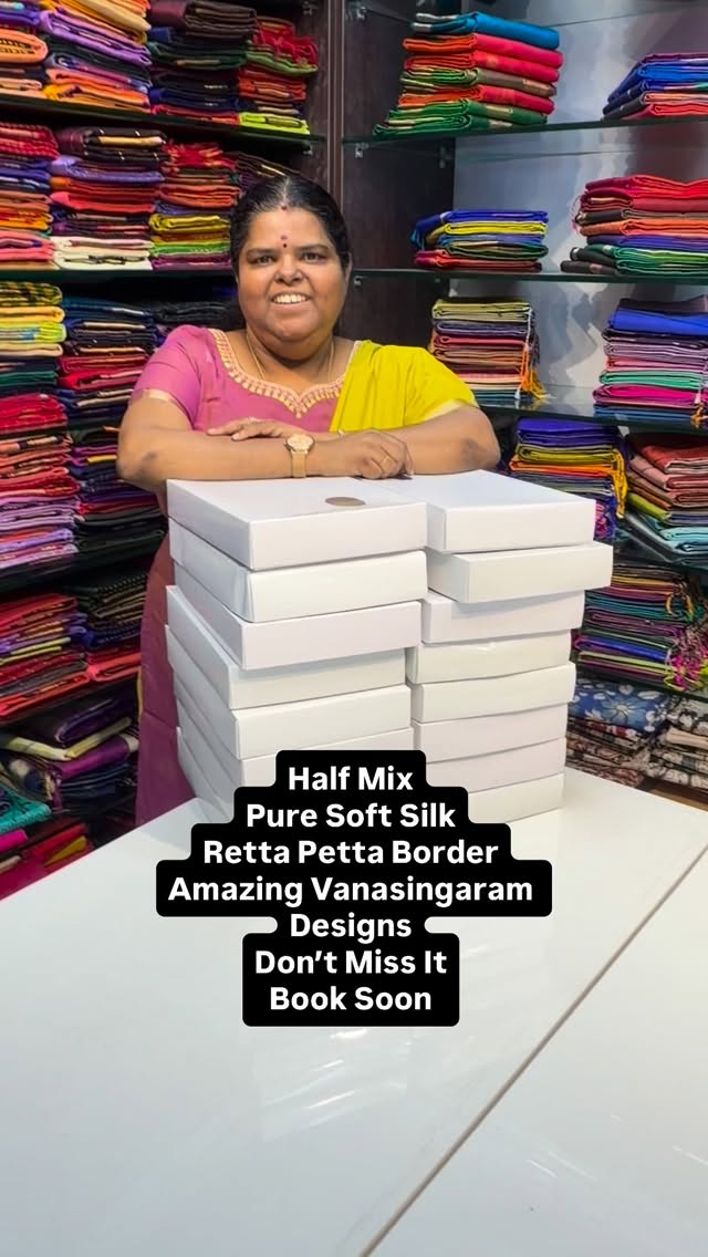 Half Mix - Soft Silk - Retta Petta Border - New Design - Good for g...