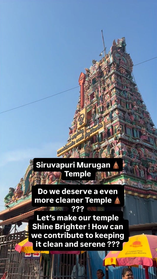 Siruvapuri Murugan 🛕 Temple 

Do we deserve a even more cleaner Te...