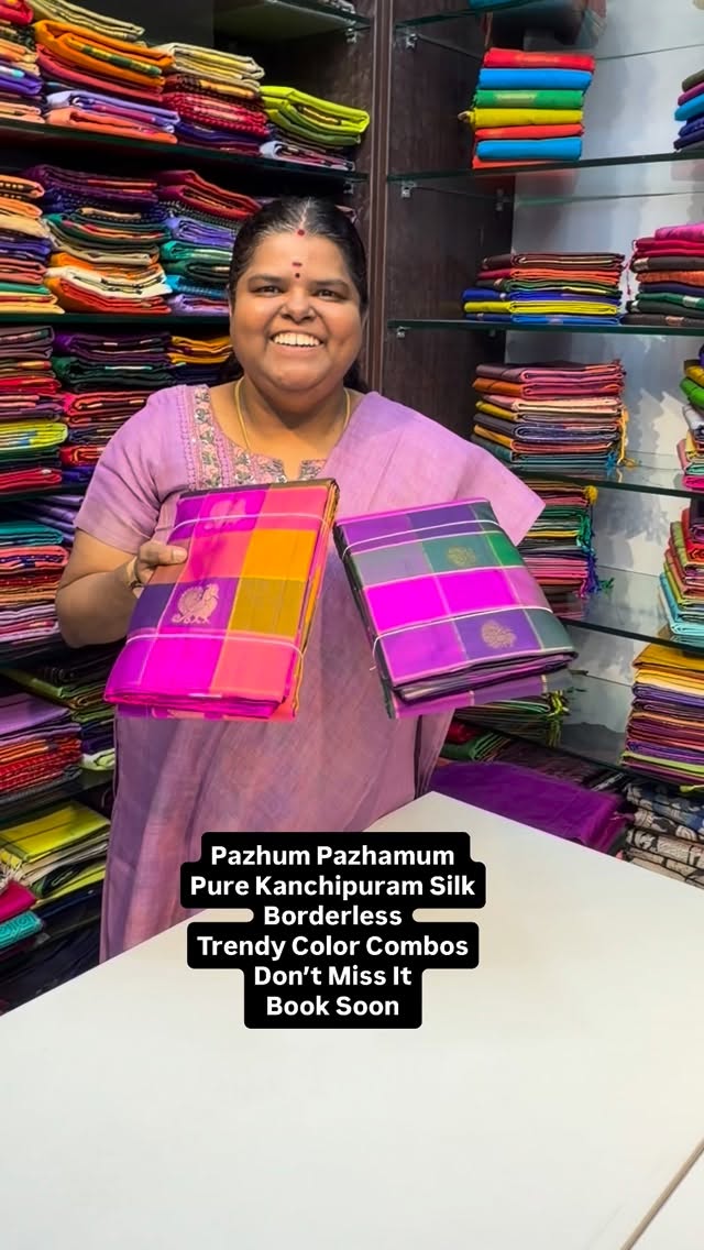 I’m absolutely mesmerized by Palum Pazhamum Pure Kanchipuram Checks...