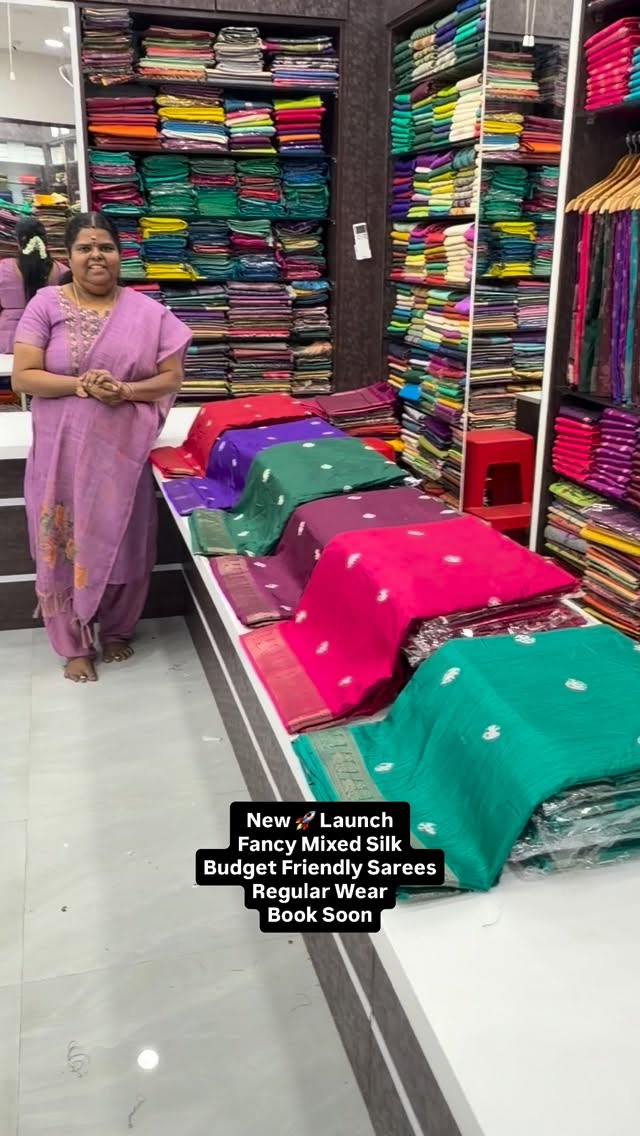 New Launch 🚀- Fancy Mixed Silk - 
Zari Woven Peacock Border - Soft...