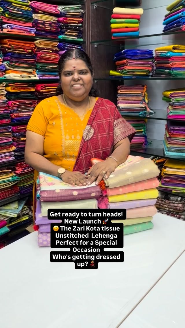 Get ready to turn heads! 
New Launch 🚀 
😊 The Zari Kota tissue Un...