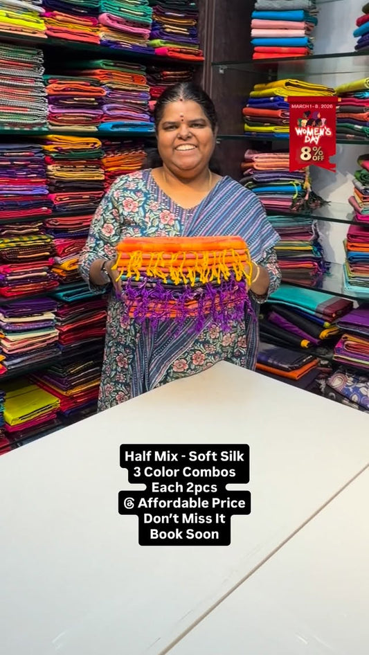 Half Mix - Soft Silk - New Design - Good for gifting for any family...