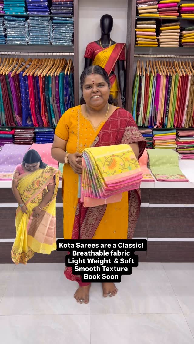 Kota Sarees are a Classic! - Breathable fabric | Light Weight | Sof...