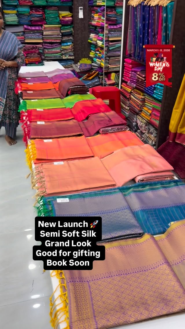 New launch 🚀- Semi Soft Silk | Flat 8% less now 

Vallisvaseha.com...