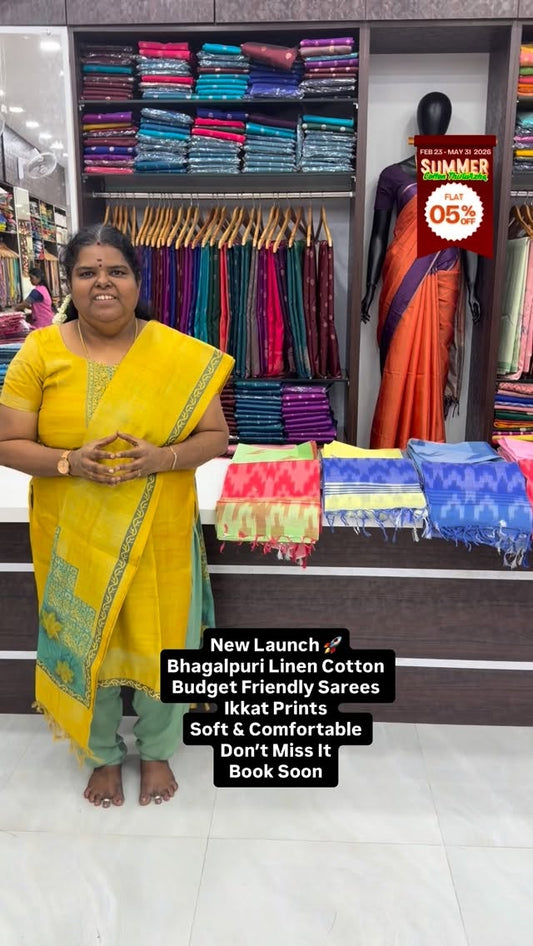 New Launch 🚀 - Bhagalpuri Linen Cotton - Budget Friendly Sarees - ...