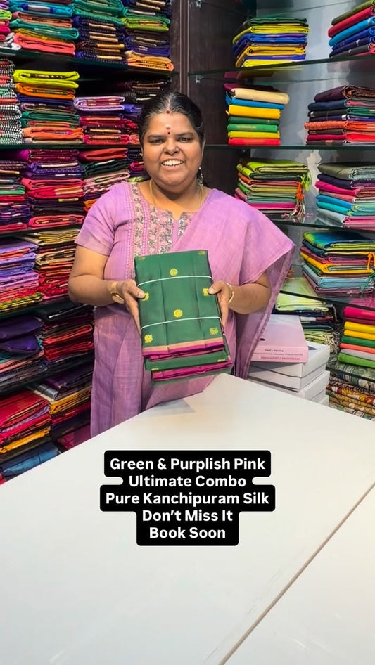 Classic & Trendy Kanchipuram Saree - its beauty is Undeniable!
Pure...