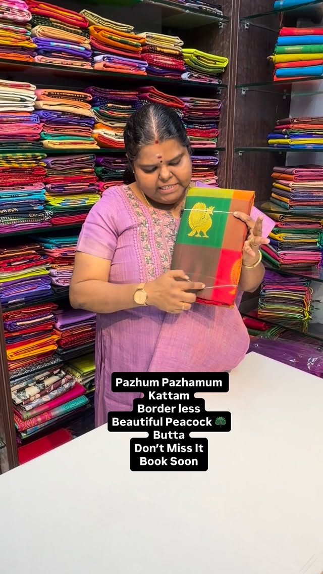 I’m absolutely mesmerized by Palum Pazhamum Pure Kanchipuram Checks...