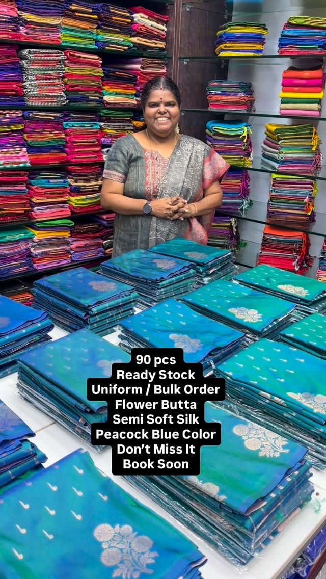 Semi Soft Silk - Flower design - Good for Gifting - Flat 5% less - ...