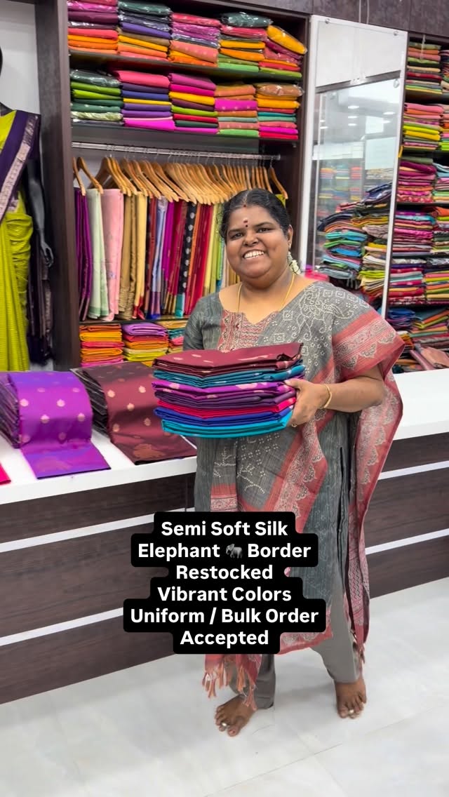 Semi Soft Silk - Elephant 🐘 design - Good for Gifting - Flat 5% le...