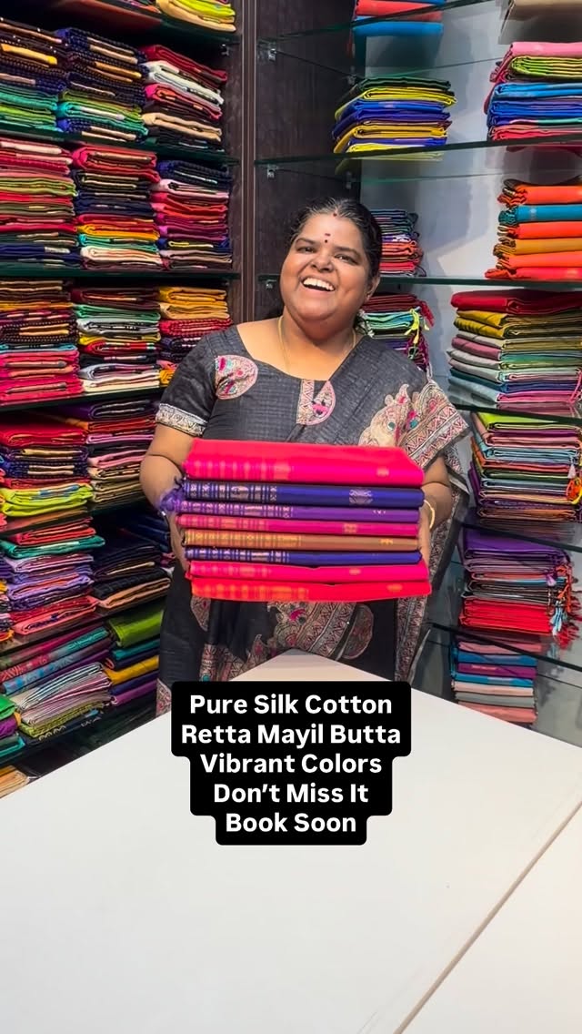 Retta Mayil Butta - Pure Silk Cotton - Flat 5% less - Book Soon - L...
