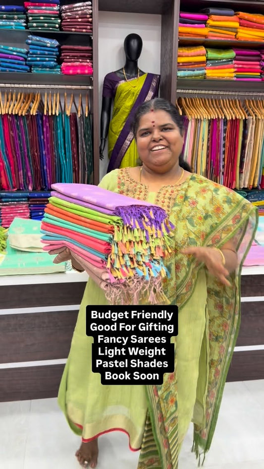 Budget friendly - Fancy Silk - Mixed Variety - Office / Casual Wear...