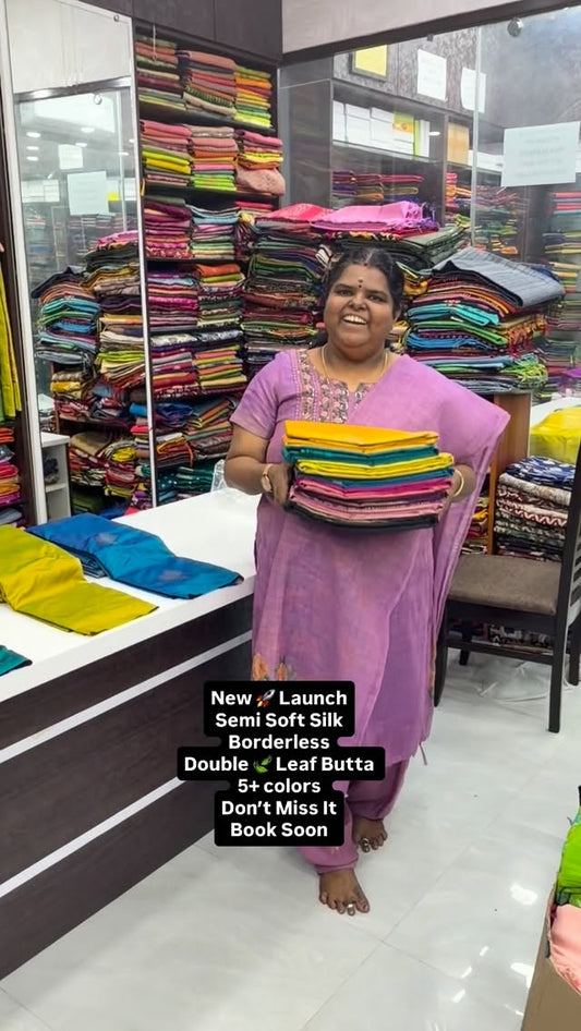 Semi Soft Silk - Double Leaf 🍃 design - Good for Gifting - Flat 5%...