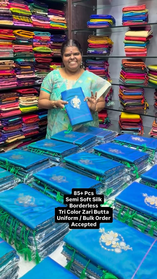 Semi Soft Silk | Tri Color Butta | Flat 5% less 

Vallisvaseha.com
...