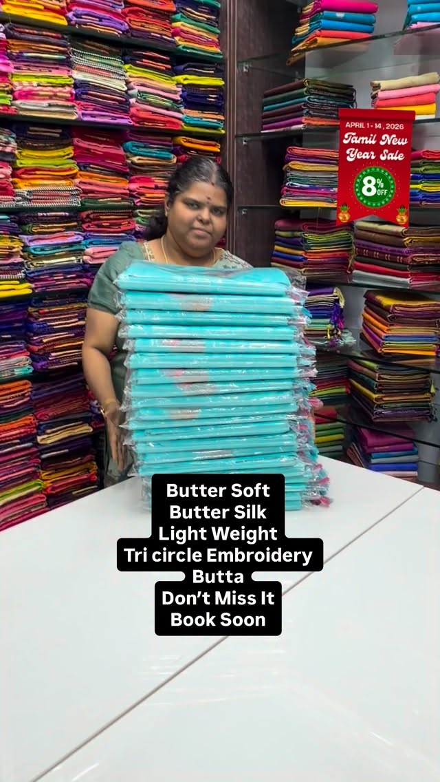 Butter Silk | Light weight | Borderless | All over embroidery | Fla ...