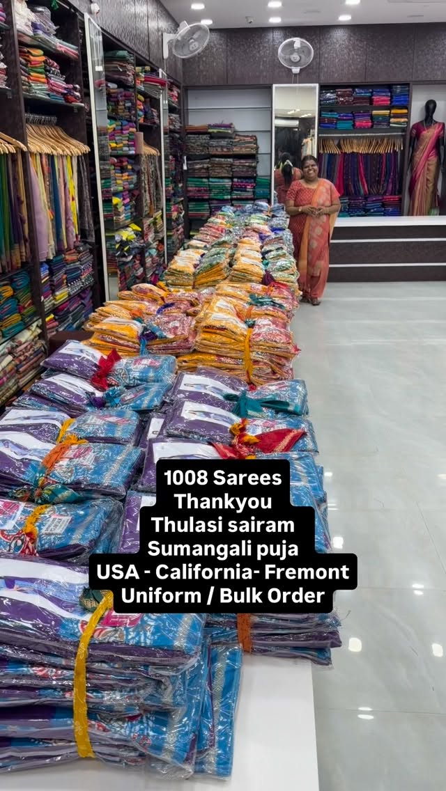 1008 Sarees - Thankyou - Thulasi sairam - Sumangali puja - USA - Ca...