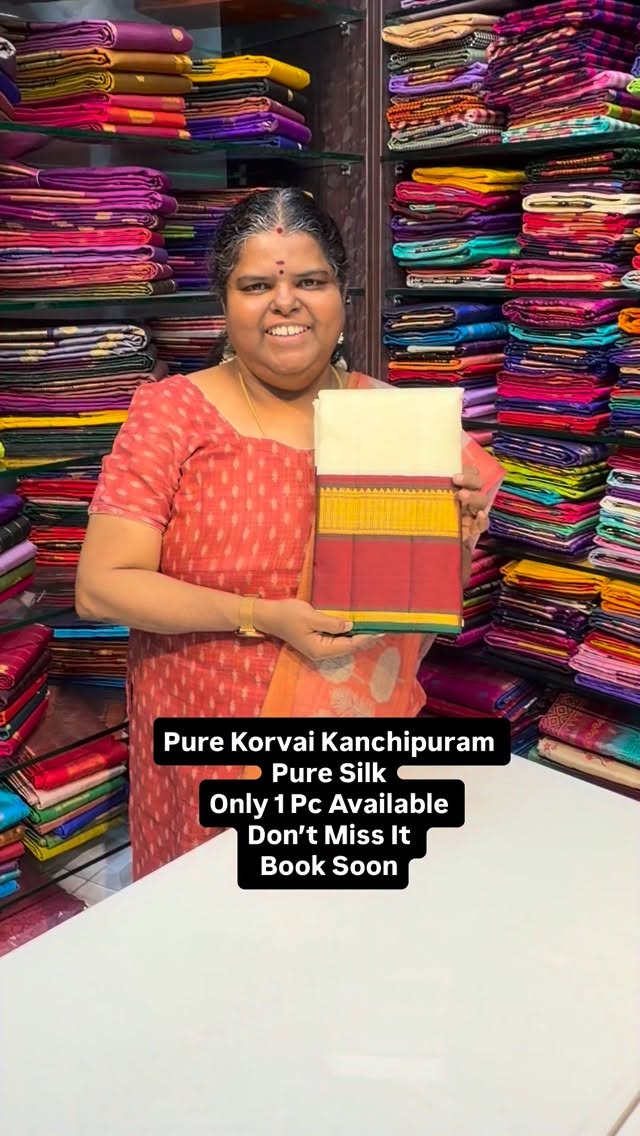 Pure Korvai Kanchipuram Silk Saree | Flat 5% less 

Vallisvaseha.co...