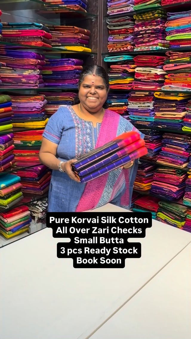 Pure Korvai Silk Cotton - Flat 5% less now - Book Soon - Limited pc...