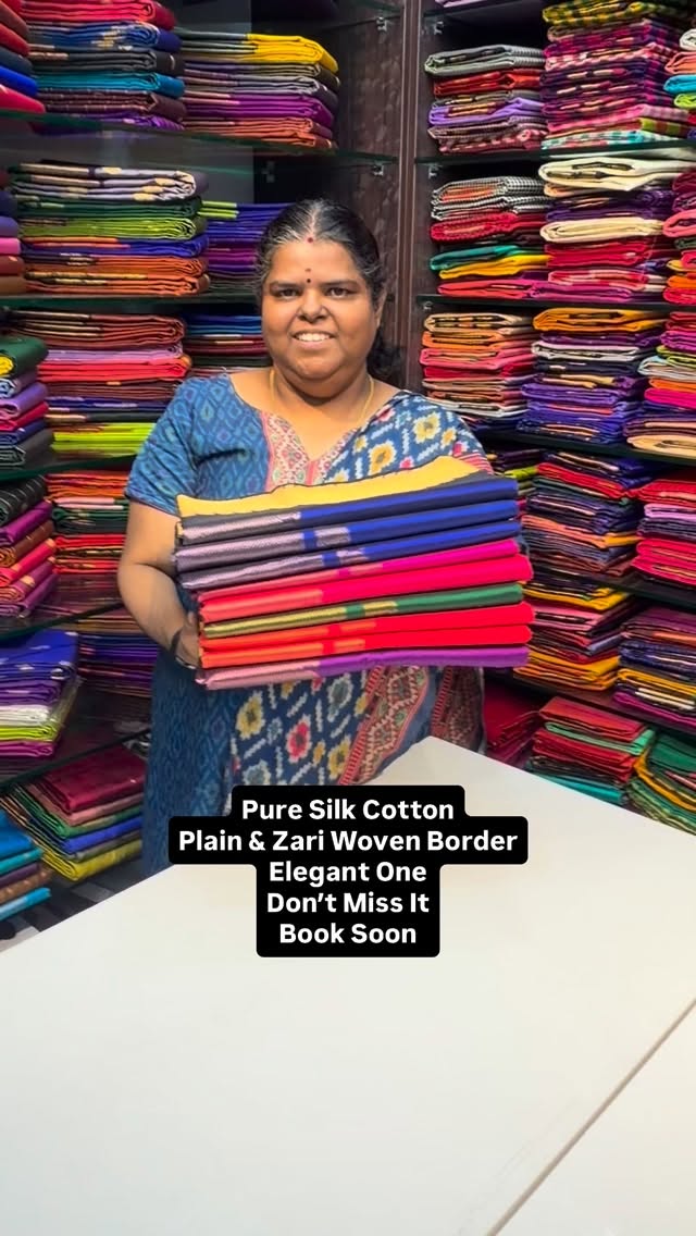 Pure Silk Cotton - Flat 5% less now - Book Soon - Limited pcs 

Val...