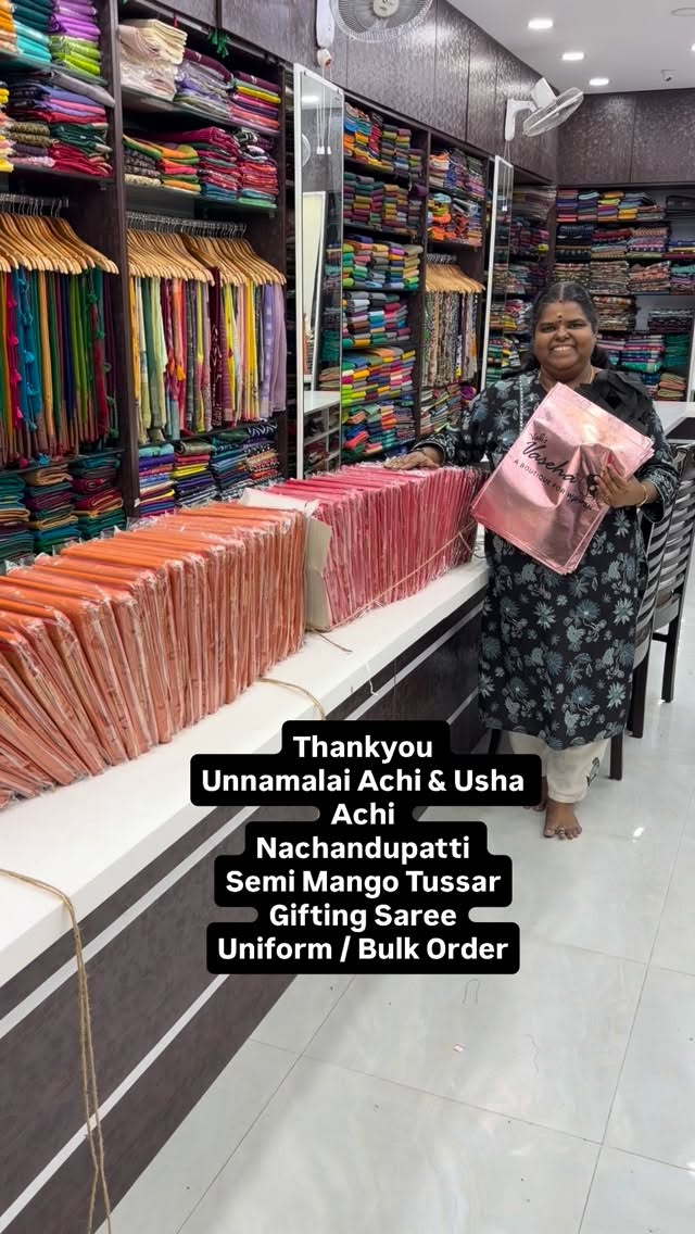 24 Sarees - Thankyou Unnamalai Achi & Usha Achi Nachandupatti .
Tha...