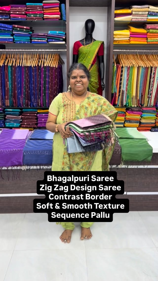 Bhagalpuri Silk - Sequence Pallu
Attractive Color Combos - Don’t Mi...