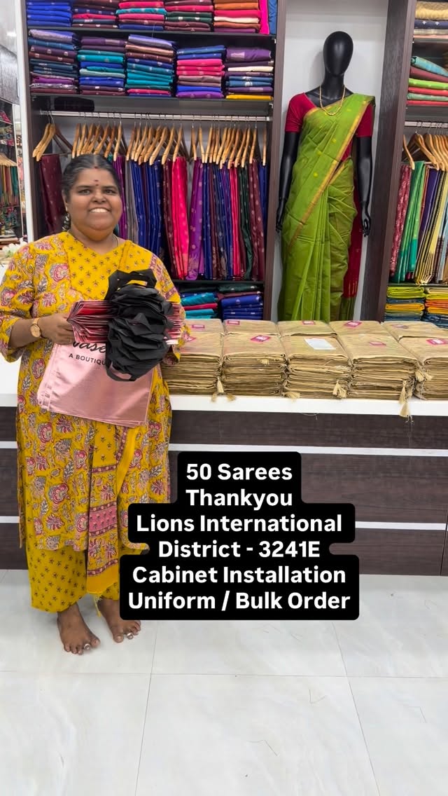 50 Sarees - Thankyou - Lions International District - 3241E - Cabin...