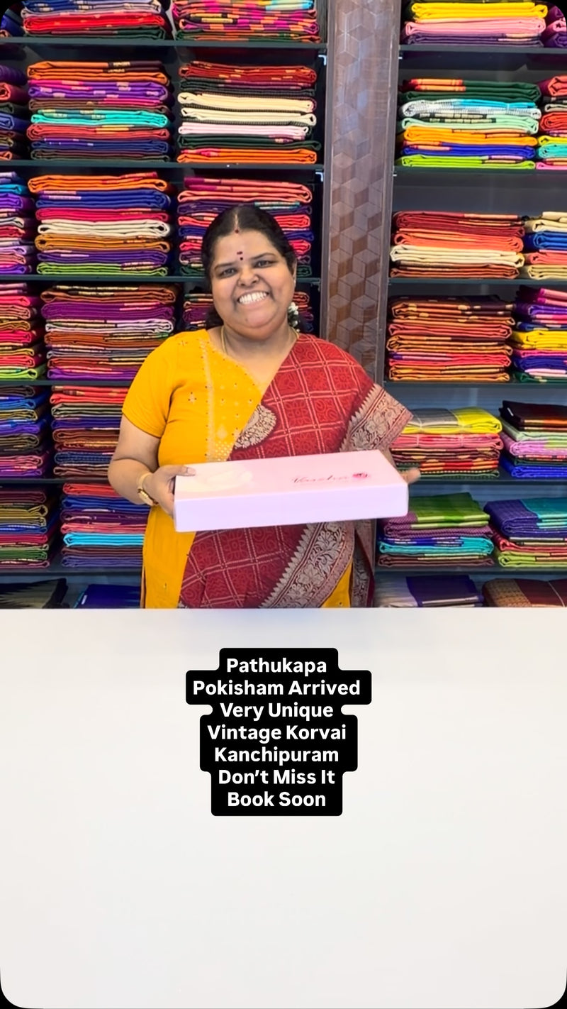 Vintage - Korvai - Pure Kanchipuram Silk Saree | Flat 5% less 

Val...