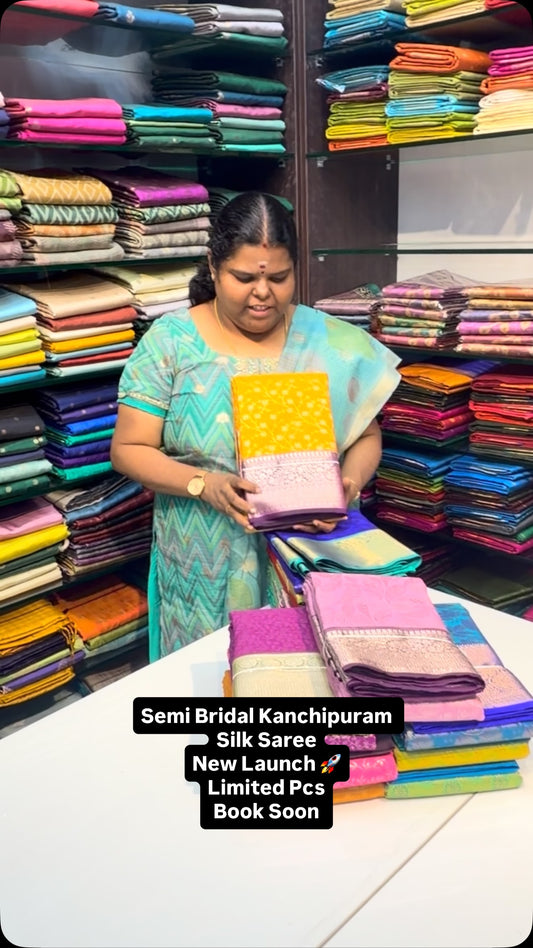Semi Bridal Kanchipuram Silk - Good for Gifting - Flat 5% less - Bo...