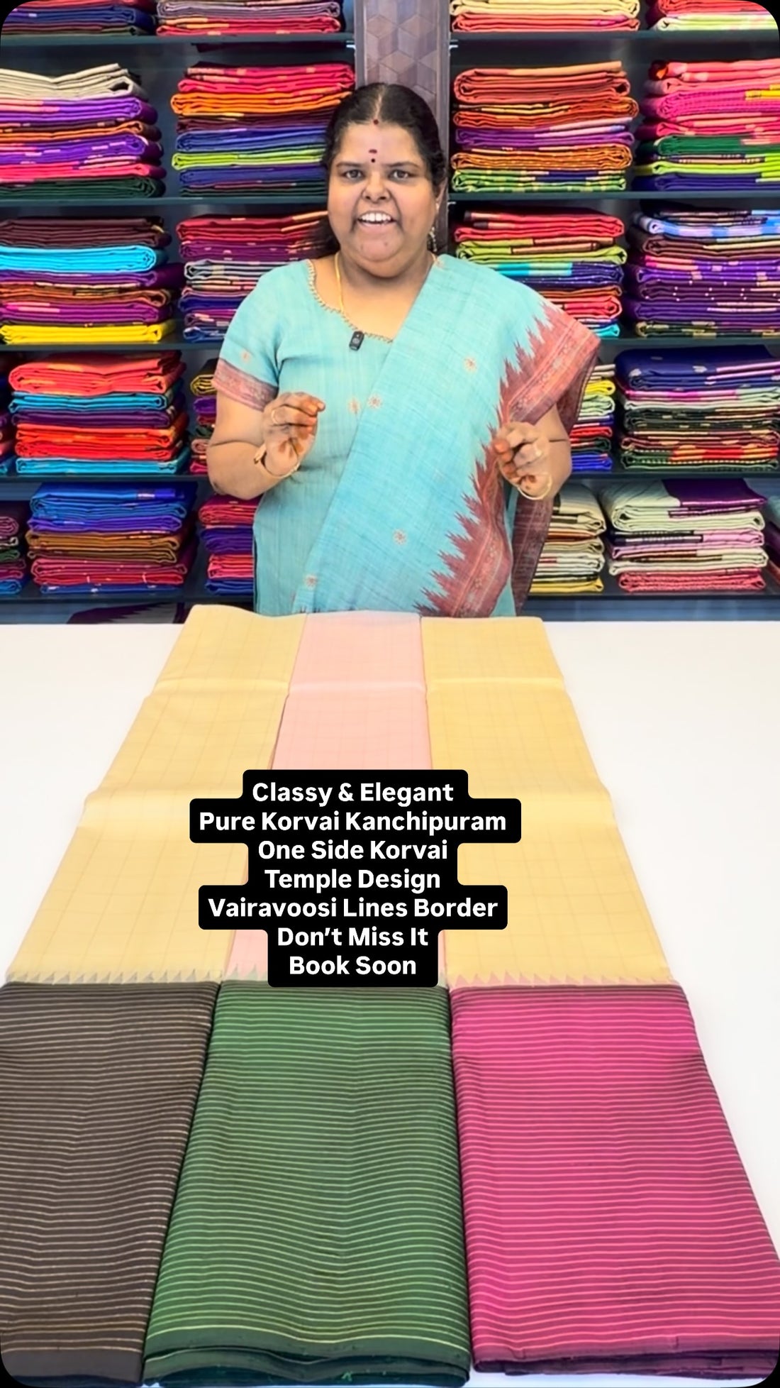 Classy & Elegant - Pure One Side Korvai Kanchipuram Silk Saree | Fl...