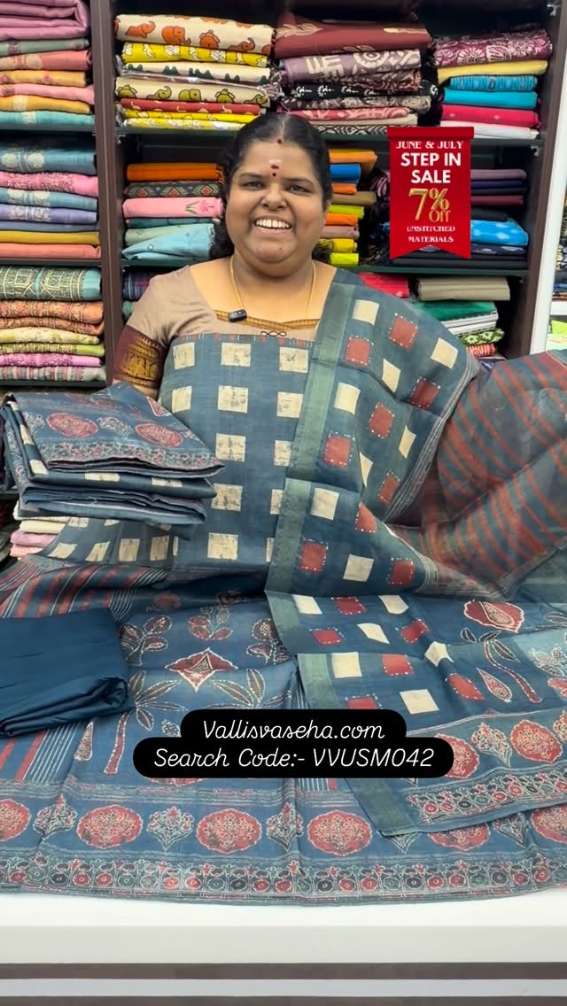 Step In Sale - Flat 7% less - Unstitched Material -  College / Offi...