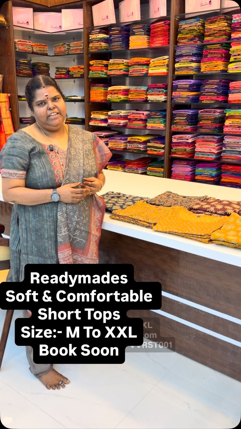Readymade - Short Top - Soft Light Weight Cotton - Comfortable for ...