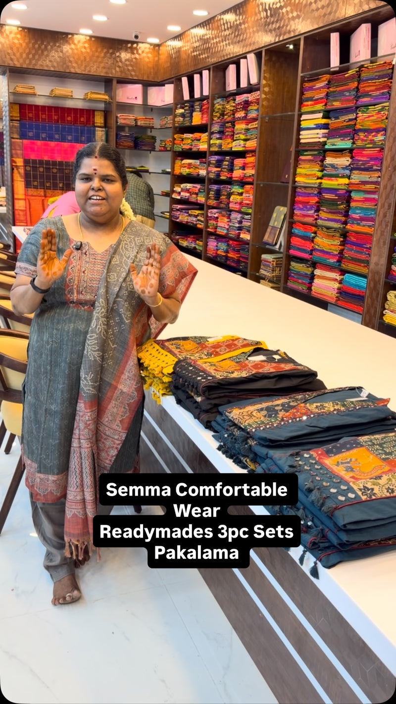 Readymade - 3pc Set -  Top & Bottom & Duppatta- Soft Cotton - Comfo...