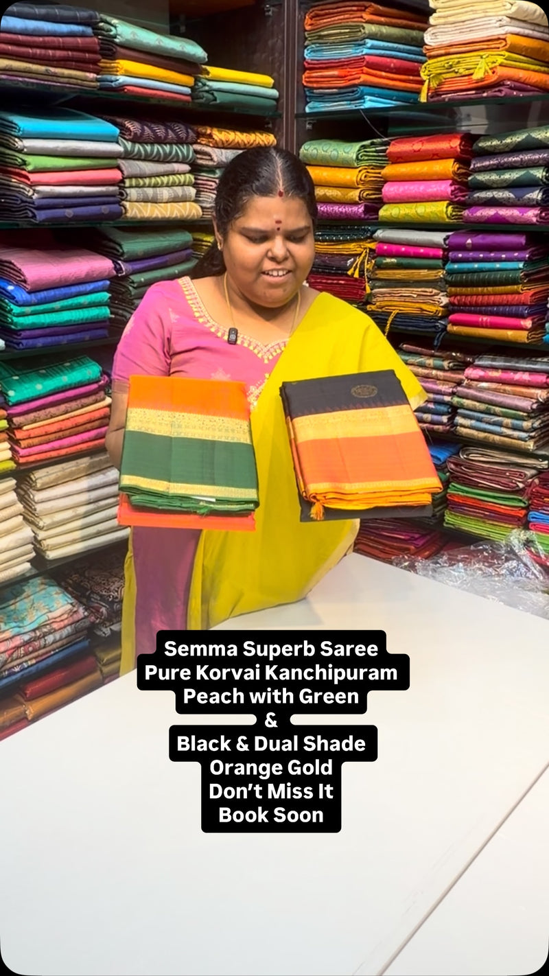 Pure Korvai Kanchipuram Silk Saree | Flat 5% less 

Vallisvaseha.co...