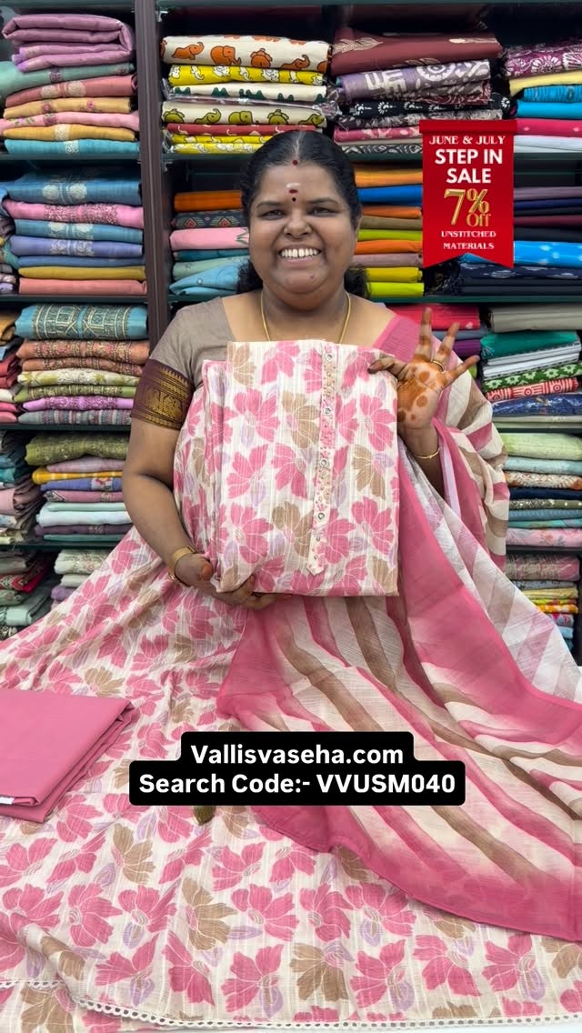 Step In Sale - Flat 7% less - Unstitched Material -  College / Offi...