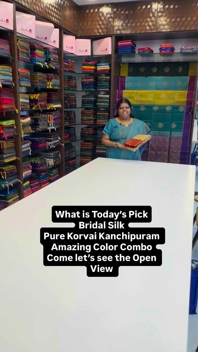 Creamish Gold & Red Combo | Bridal Silk | Pure Korvai Kanchipuram S...