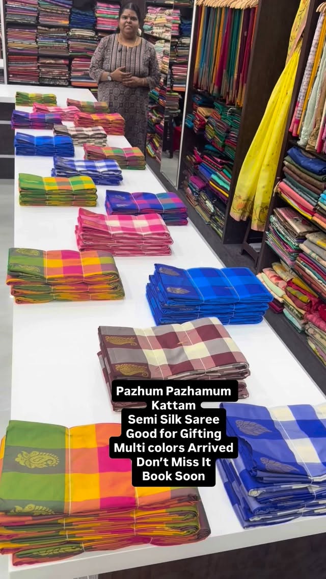 Pazhum Pazhamum kattam | Semi silk saree 💫⚡️ | Good for gifting | ...