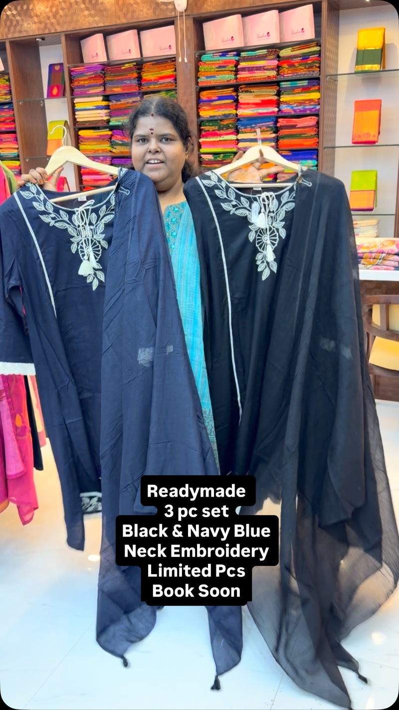 Readymade - 3pc set -  Top & Bottom & Duppatta- Soft Cotton - Comfo...