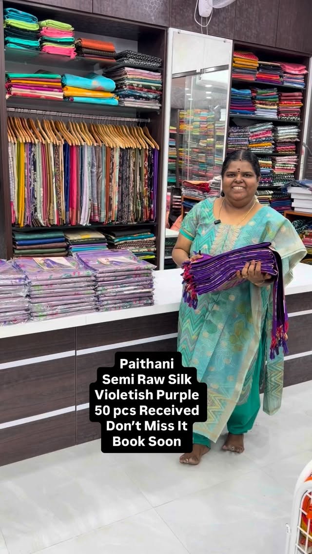 Paithani Design | Restocked | Semi Raw silk Saree | Flat 5% less no...