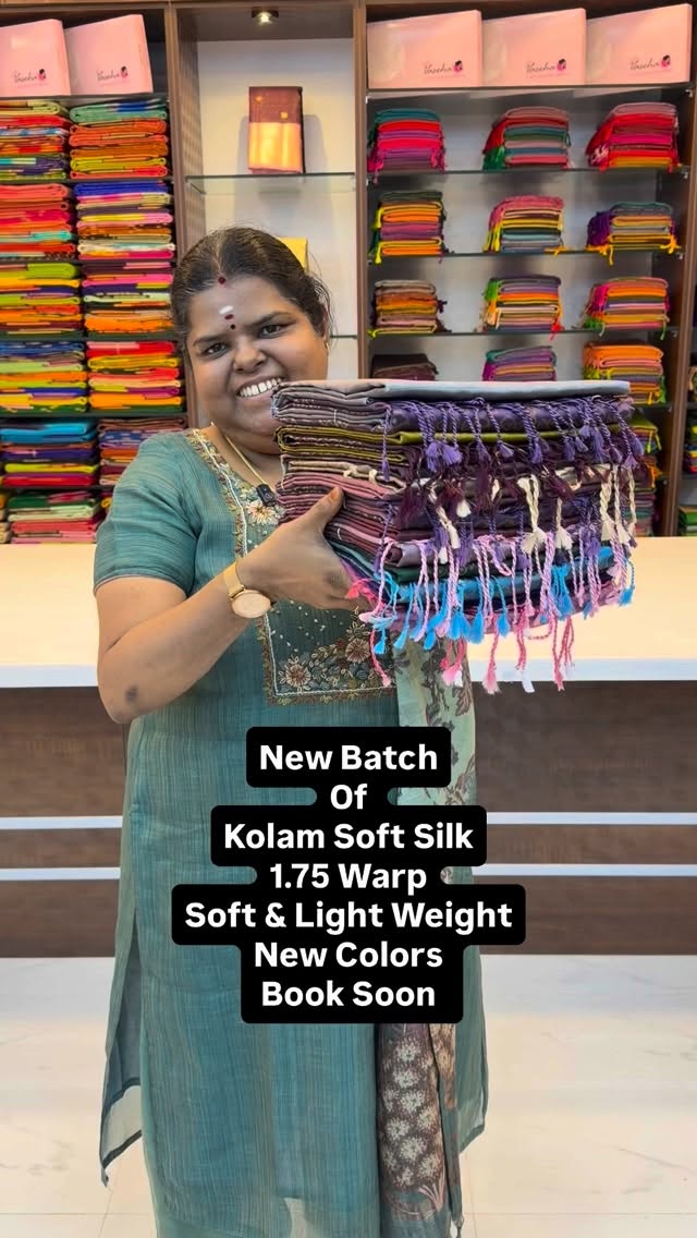 Kolam Design | Pure Soft Silk - 1.75 Warp | Light Weight | Flat 5% ...
