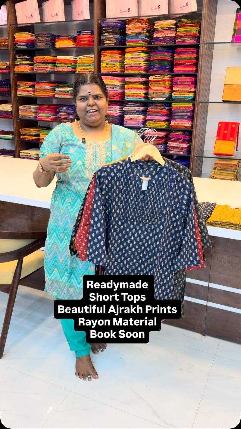 Readymade - Short Top - Soft Light Weight Rayon - Comfortable for S...