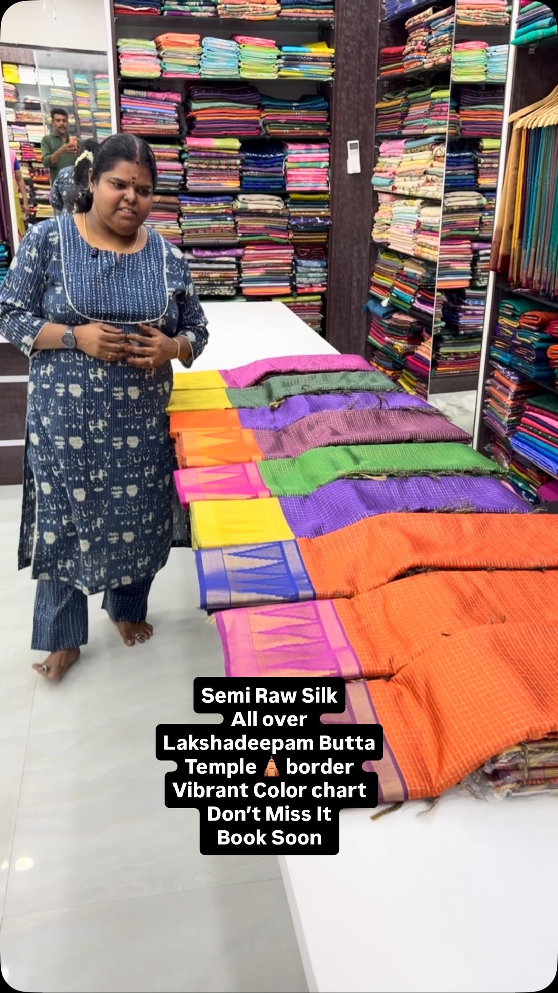Semi Raw Silk Saree | Temple Border | Good For Gifting 

Vallisvase...