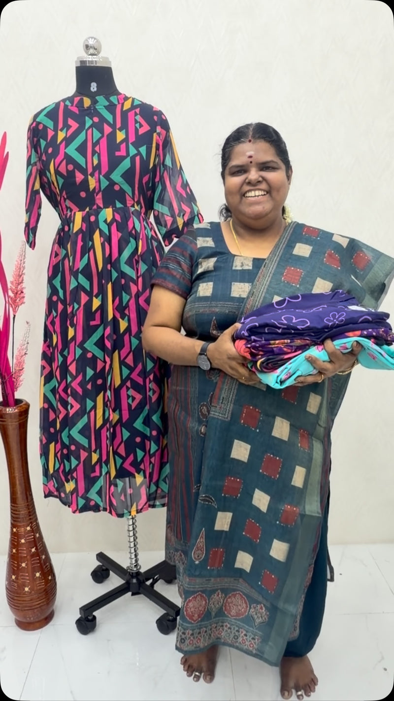 Search Code:- VVFMG001
Readymade | Georgette Maxi - Feeding / Non F...