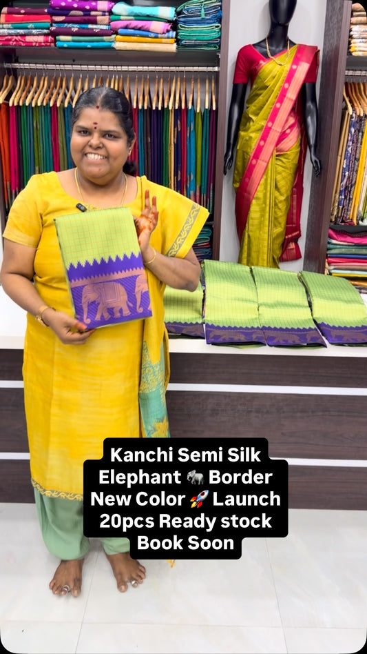 Get Ready to shine in Kanchi Semi silk saree 💫⚡️ | Good for giftin...